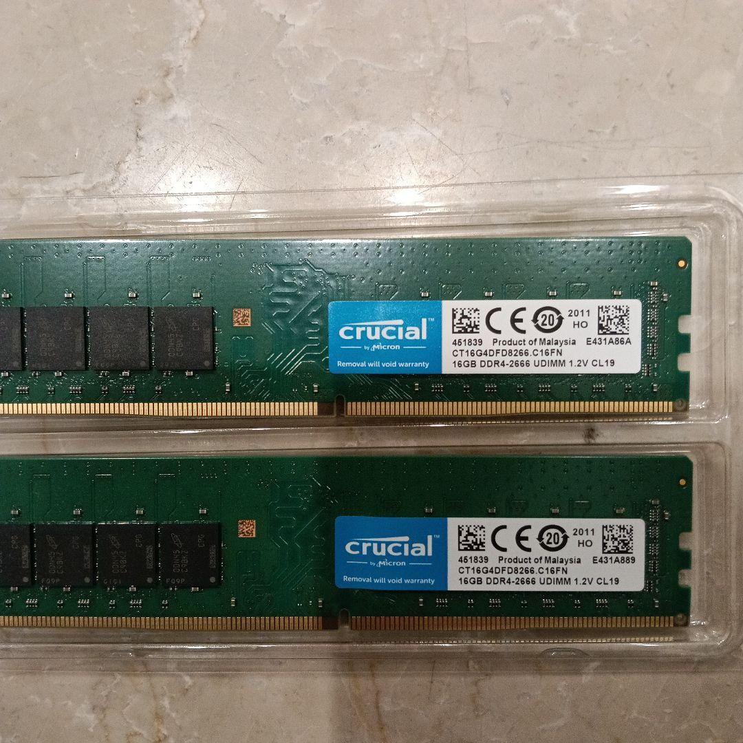 Crucial 32GB DDR4-2666 16GB×2