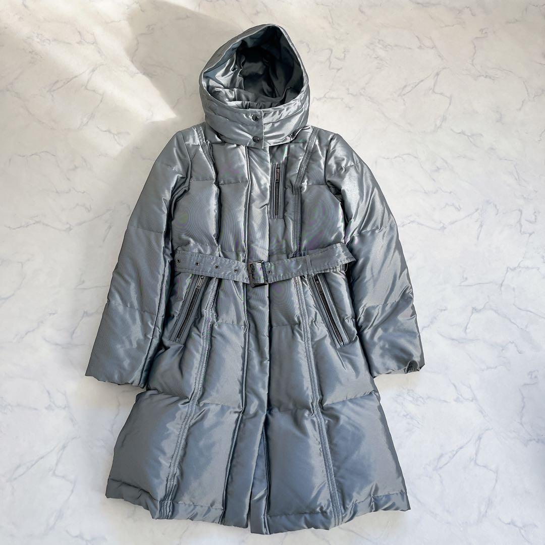 希少 美品 バーバリーロンドン ダウンコート ノバチェック ベルト