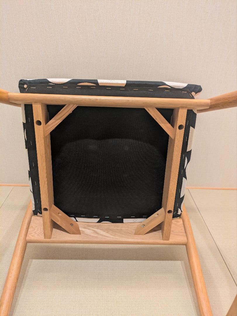 U-La】ロッキングアームチェア オーク 座面ハンドメイド グッドデザイン