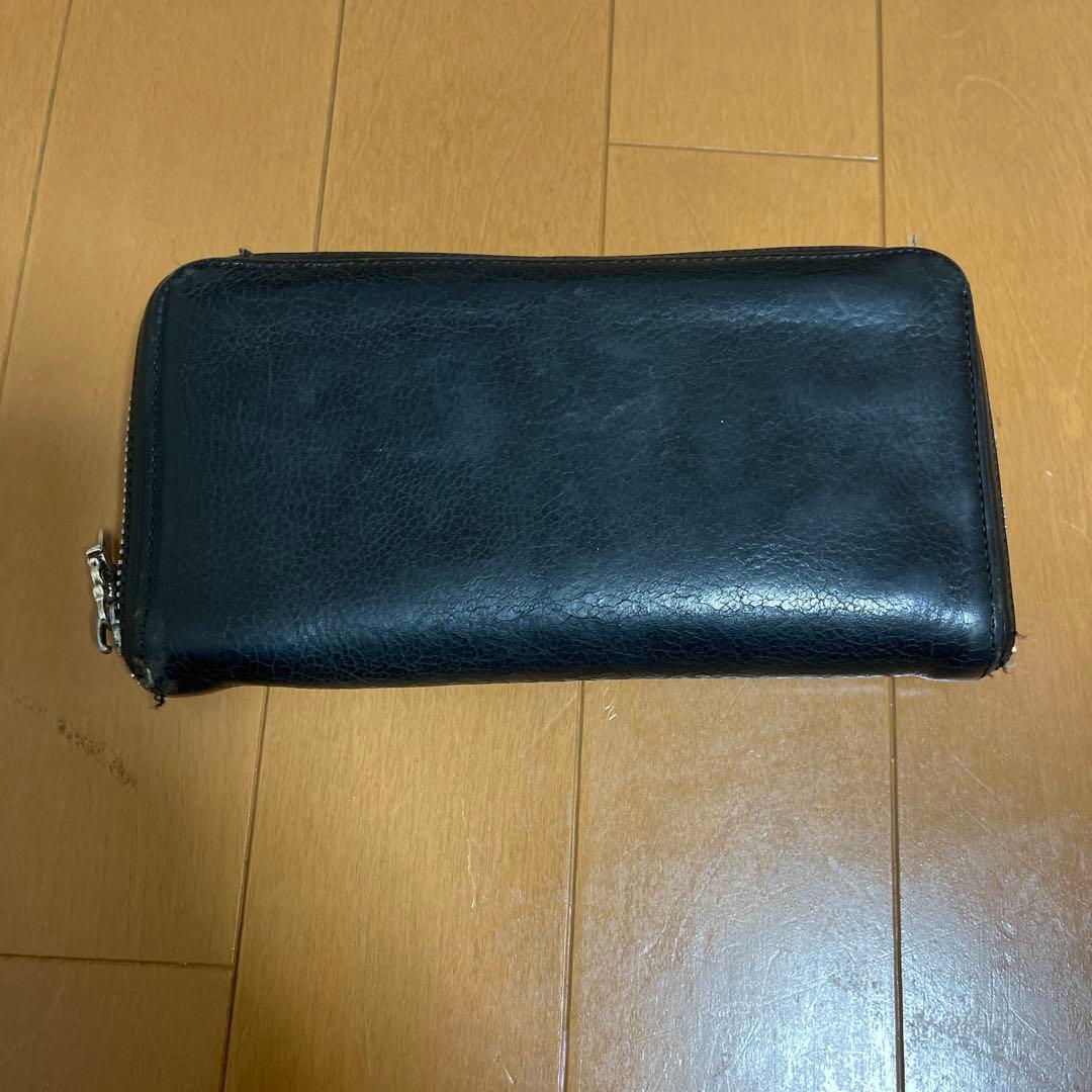 黒の長財布 シルバーのジッパー付き　クロムハーツ 楽天市場】【中古】 クロムハーツ 長財布 REC ZIP 3PTCH 3セメタリー
