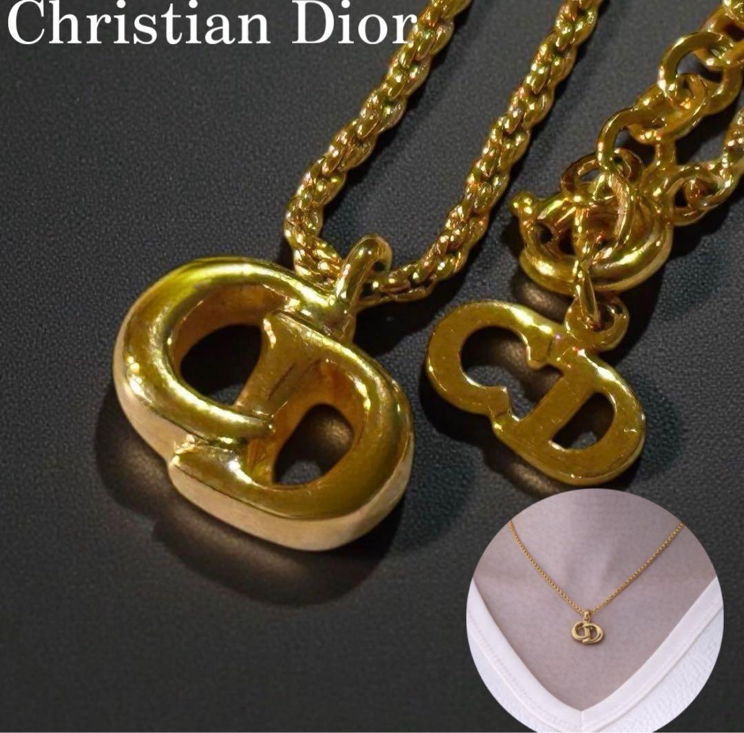 極美品✨Christian Dior ネックレス ロゴ ゴールド ヴィンテージ
