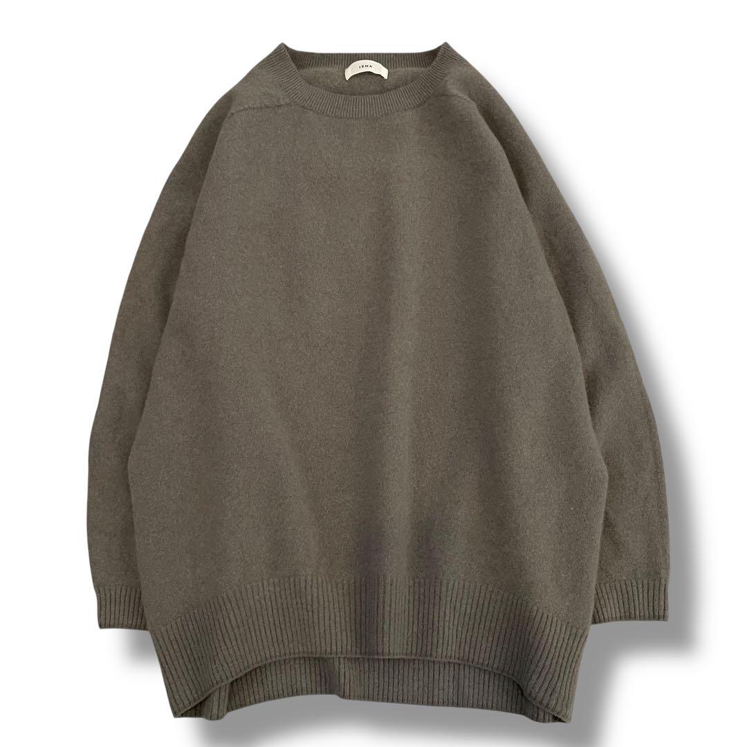 IENA ファインウールレンクルーネックプルオーバー ウール 洗える