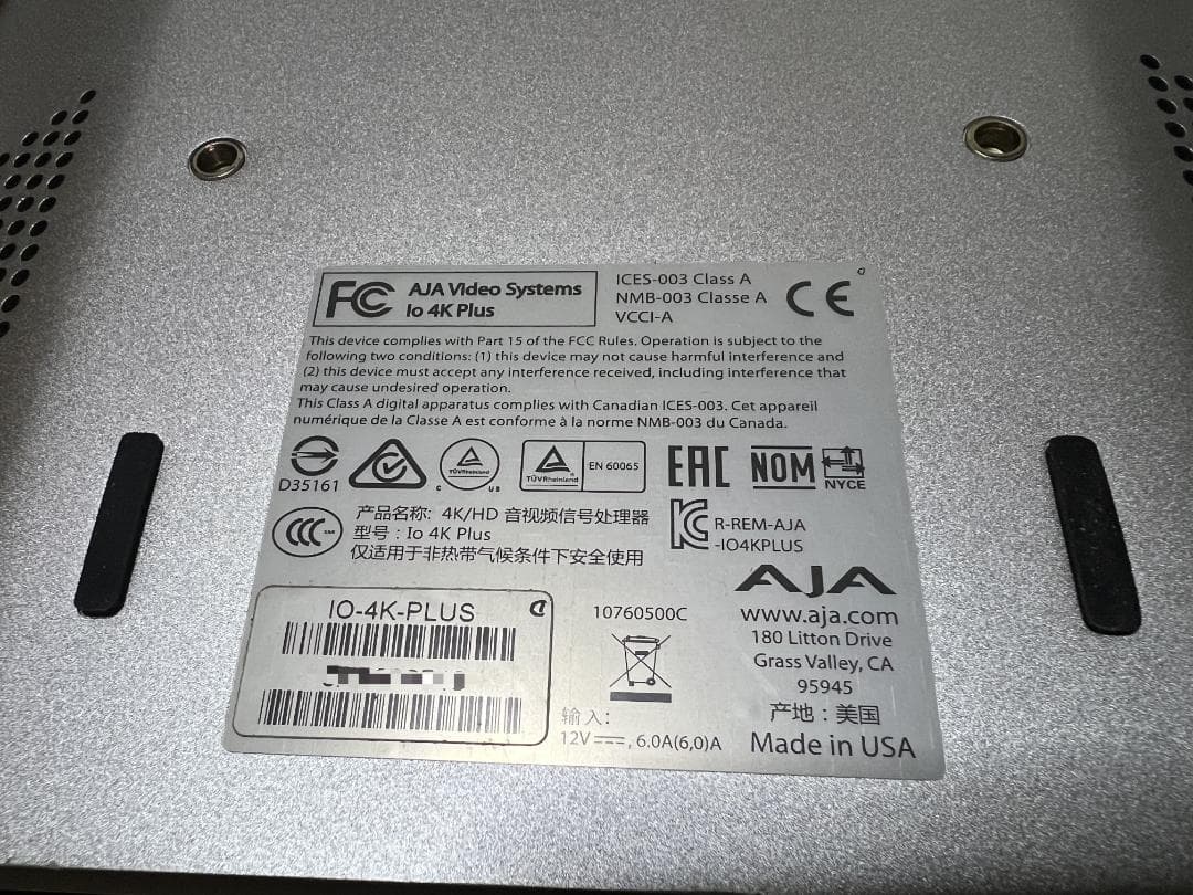 その他 AJA Io 4K Plus Thunderbolt 3