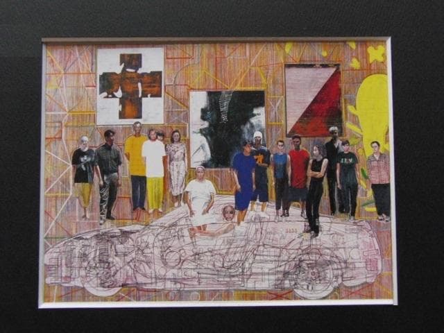 齋藤研、【〇△□】、希少な大判額装用画集より、美品、日本人画家、新品額装付 齋藤研、【〇△□】、希少な大判額装用画集より、美品、日本人画家