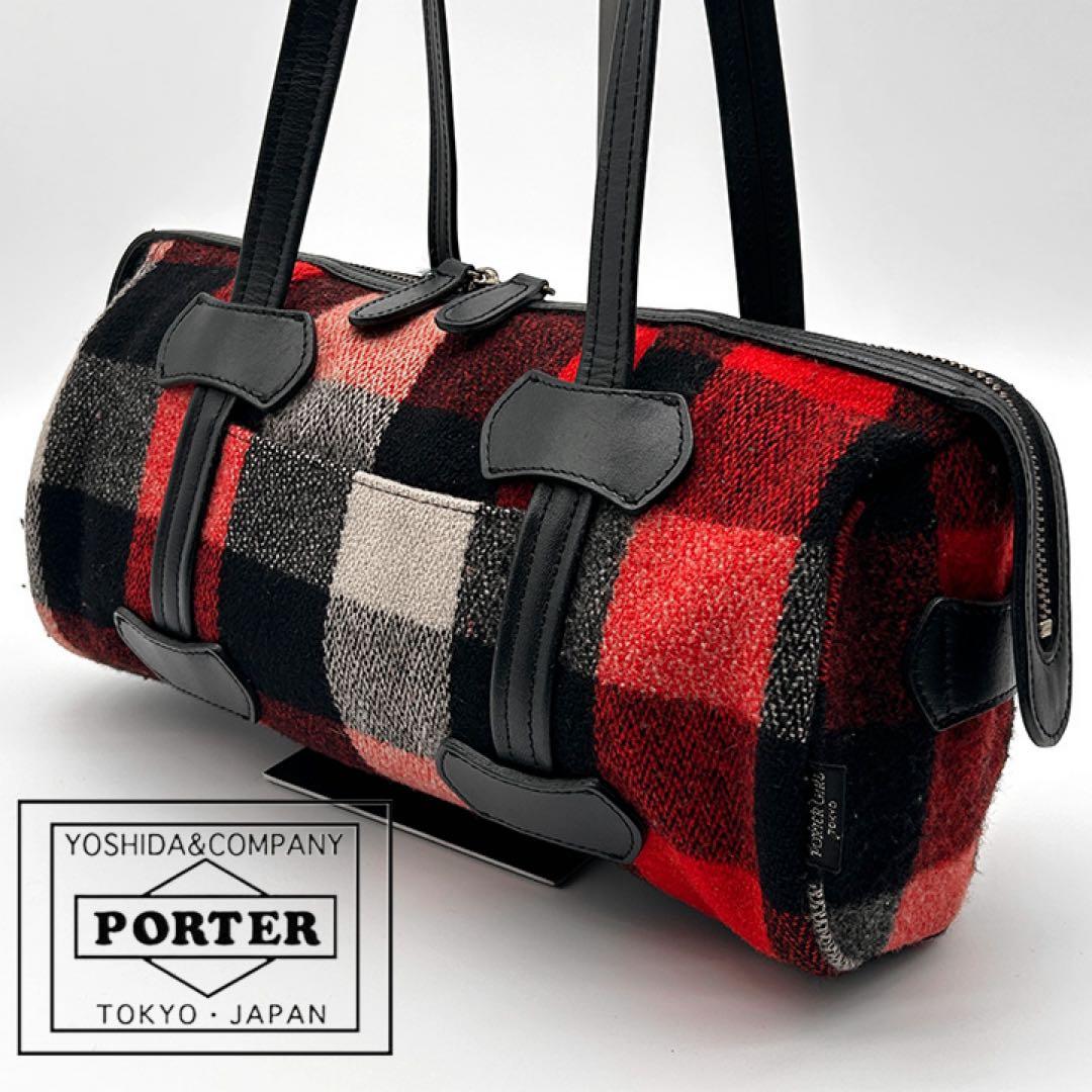 美品✨ PORTER ポーターガール ミニボストンバッグ チェック柄 HOWL TARTAN(ハウル タータン) BOSTON BAG MINI | 吉田カバン