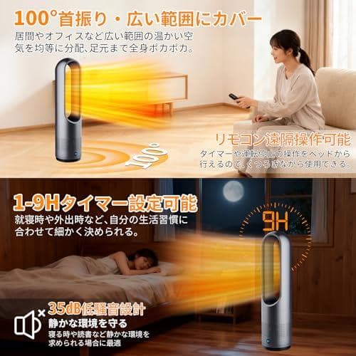 セラミックヒーター 【冬新定番・泠暖兼用・羽根なし】ヒーター 暖房器具 省エpo