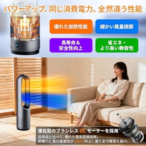 セラミックヒーター 【冬新定番・泠暖兼用・羽根なし】ヒーター 暖房器具 省エpo