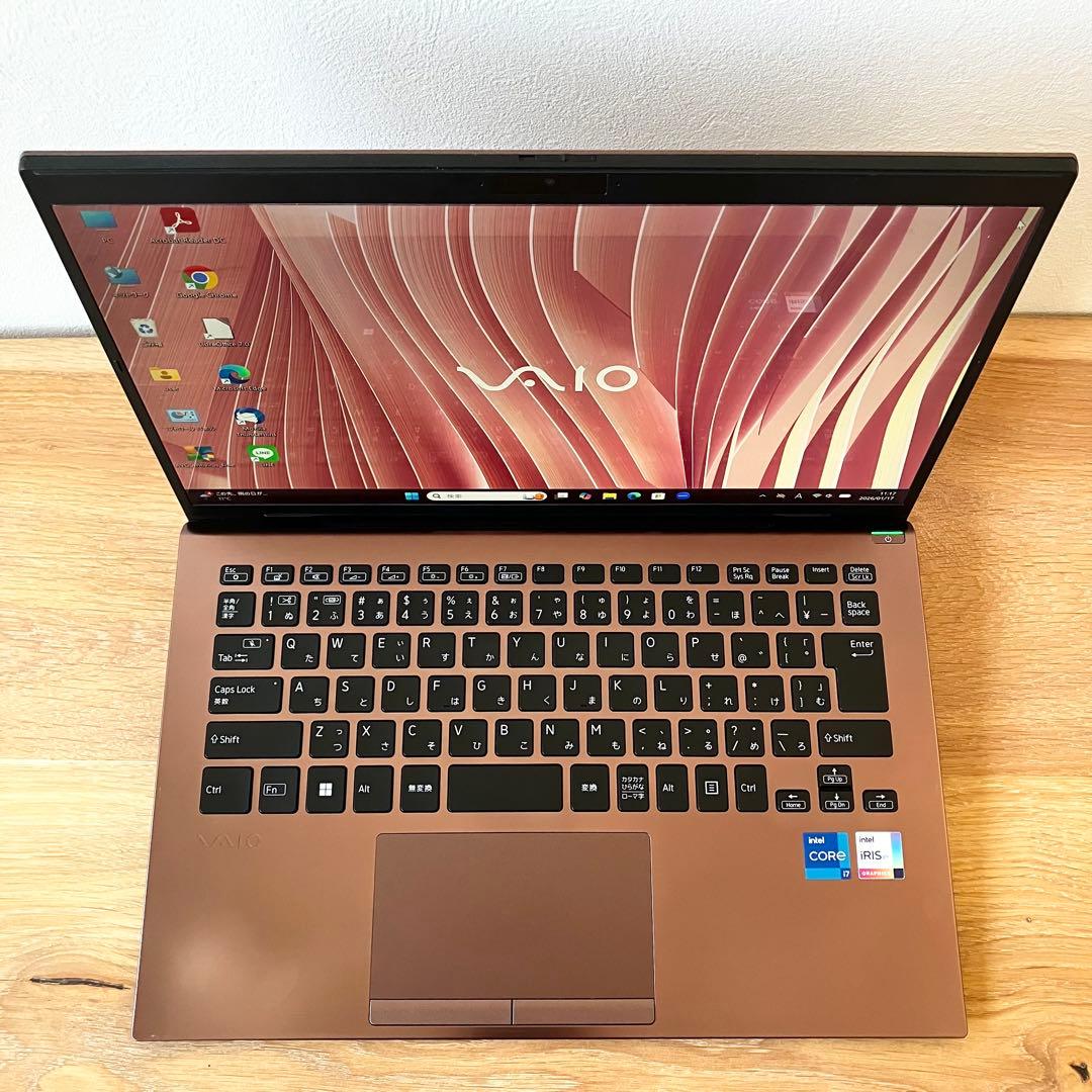 VAIO i7 32GB SSD512GBタッチ軽量Windows11ノートPC
