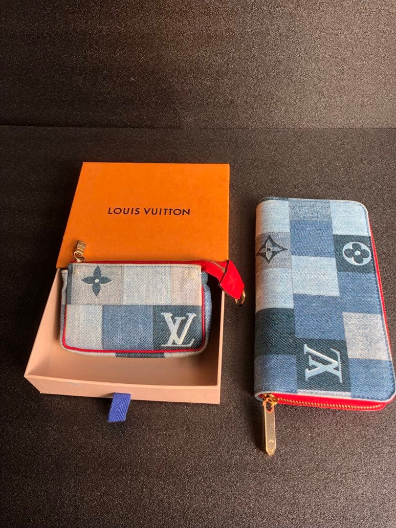 ルイヴィトン モノグラム デニムパッチワーク スクエア ジッピー 最終値下げ LOUIS VUITTON（ルイ・ヴィトン） モノグラム デニムパッチワーク