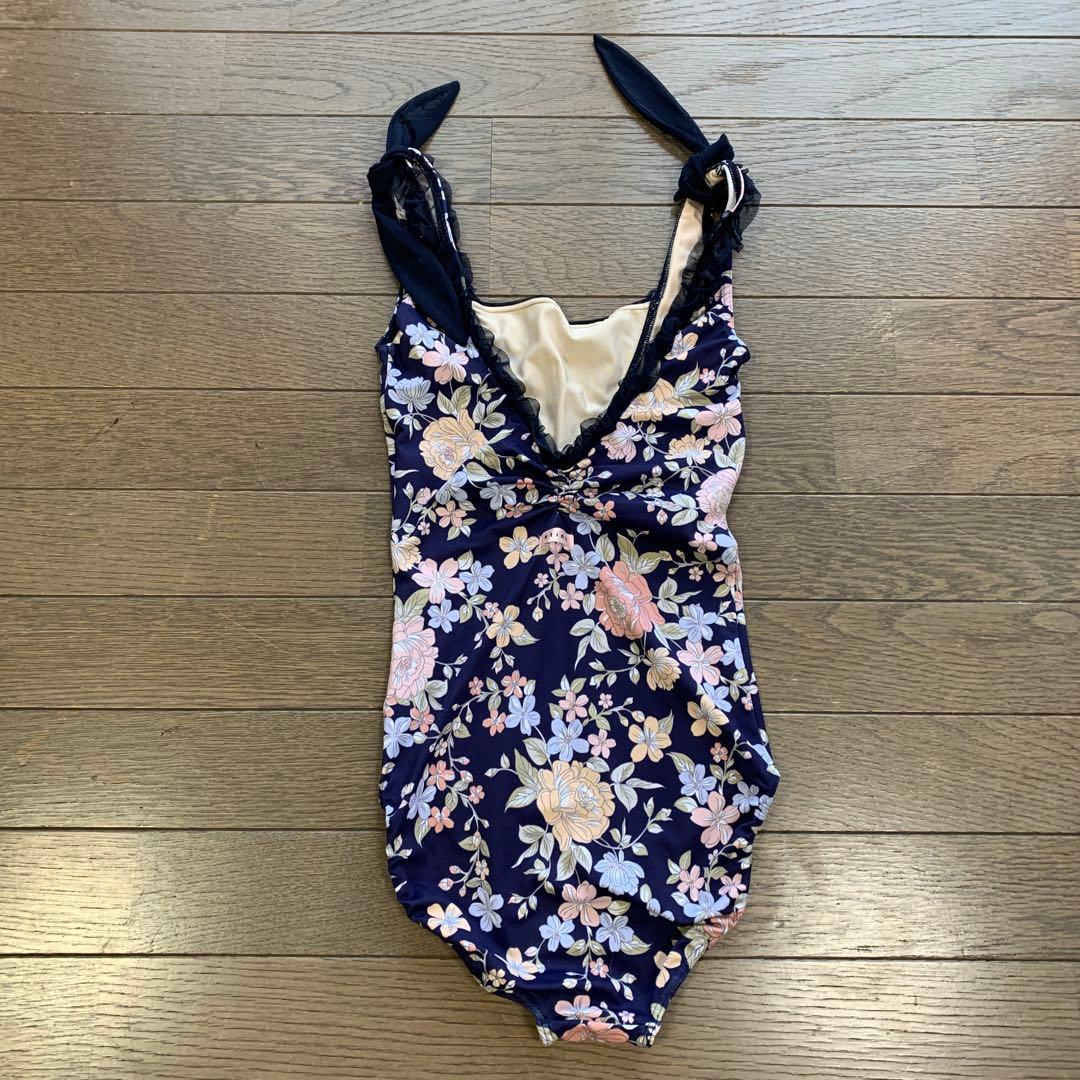 スティナ フラワープリント ネイビー ワンピースレオタード - バレエ