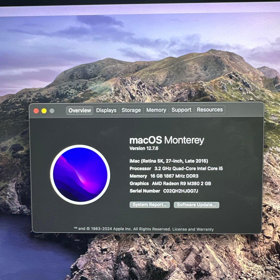 Macデスクトップ iMac Retina 5K, 27-inch, Late 2015