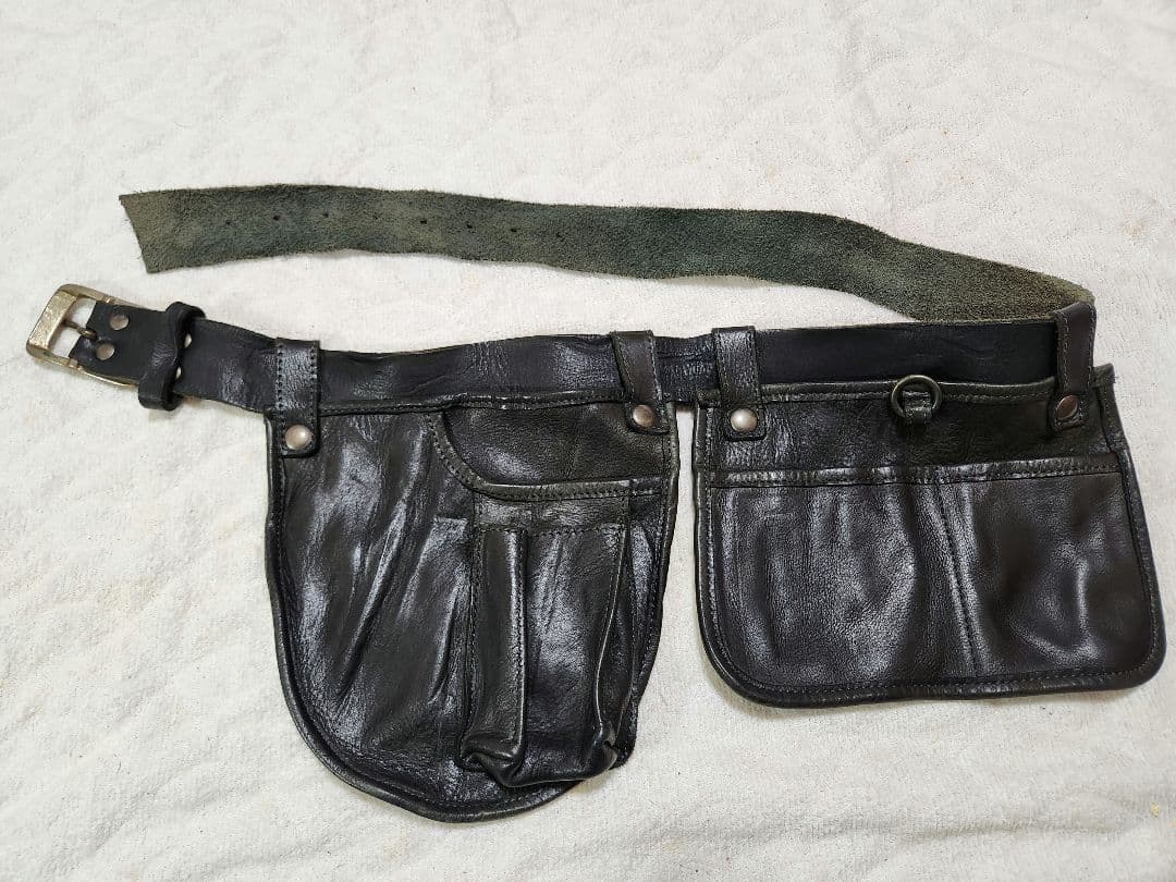 mayumi hasegawa】本革ポケット付きベルト、シザーケース