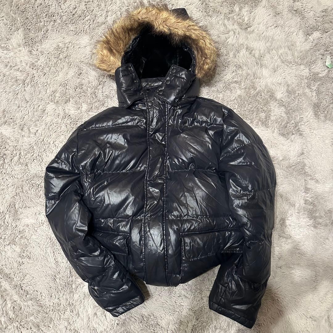 大人気】old uniqloダウンジャケット 平成 短丈 光沢 ファー - メルカリ