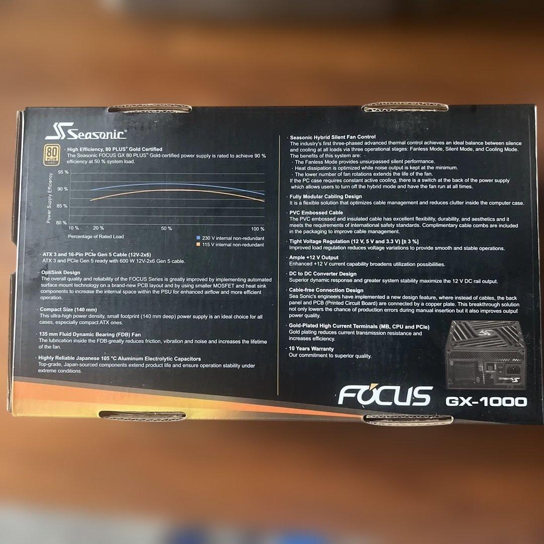 【新品】Seasonic FOCUS GX-1000 AKT3 1000W