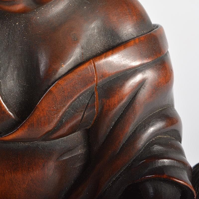 中国 唐木紫壇彫刻 母子像 置物 在銘 V R5162 - メルカリ