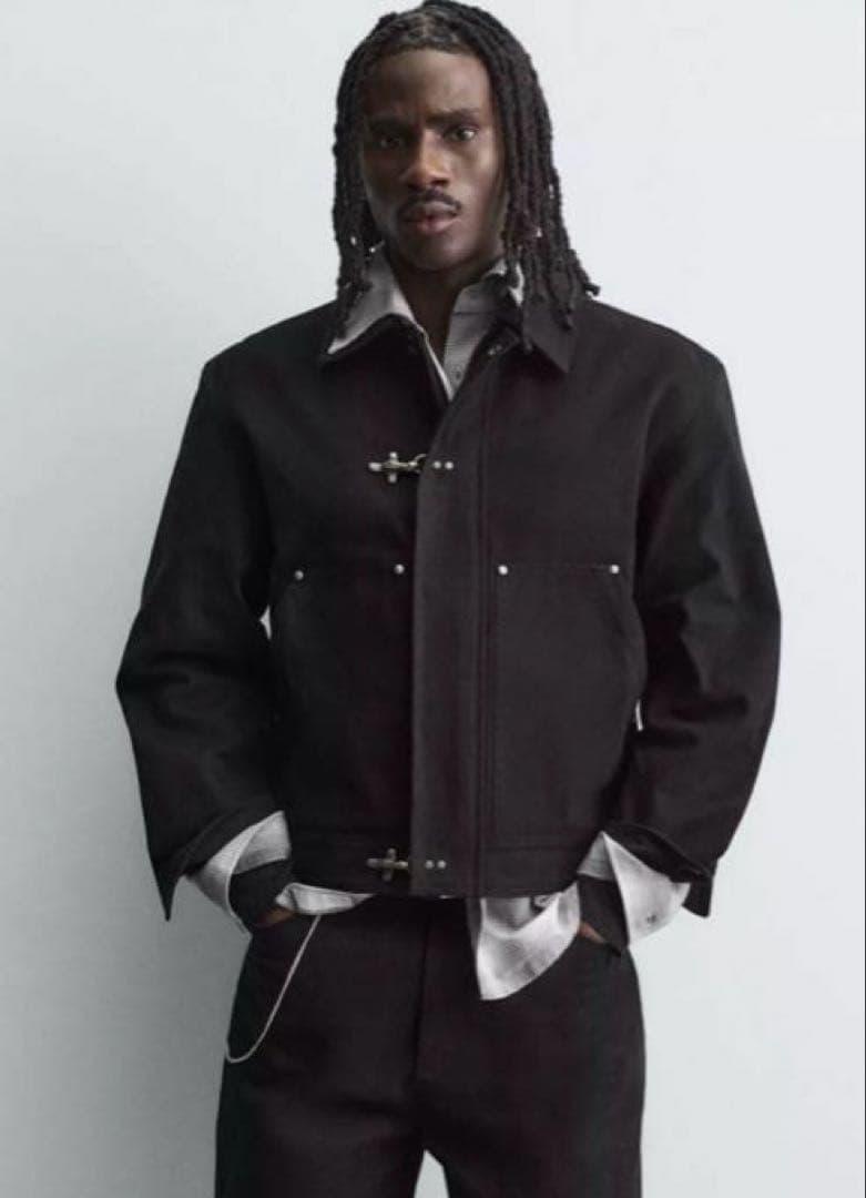 ZARA リラックスフィットトグルボタンジャケット ファイヤーマン