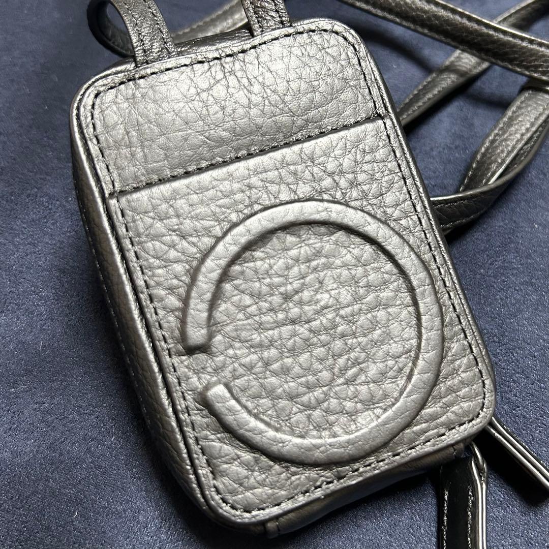 【美品】objcts.io アジャスタブルレザーストラップ一体型 マイクロバッグ