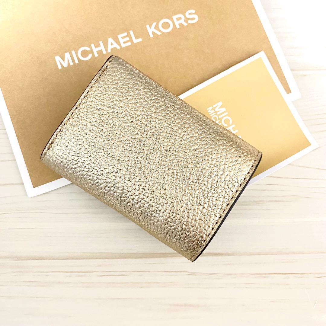 マイケルコース 折り財布 ゴールド 三つ折り財布 - メルカリ