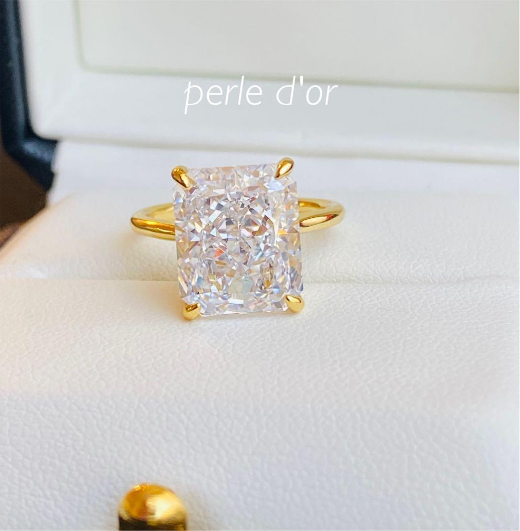 pain様専用特注最高級人工ダイヤモンドラディアントカットリング13号