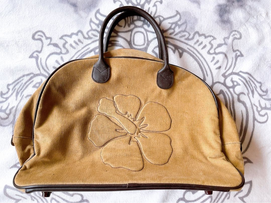 M*B様 ALBA ROSA★ハイビスカス ボストンバッグ スウェード★アルバロ ALBA ROSA☆ハイビスカス ボストンバッグ スウェード☆アルバローザ