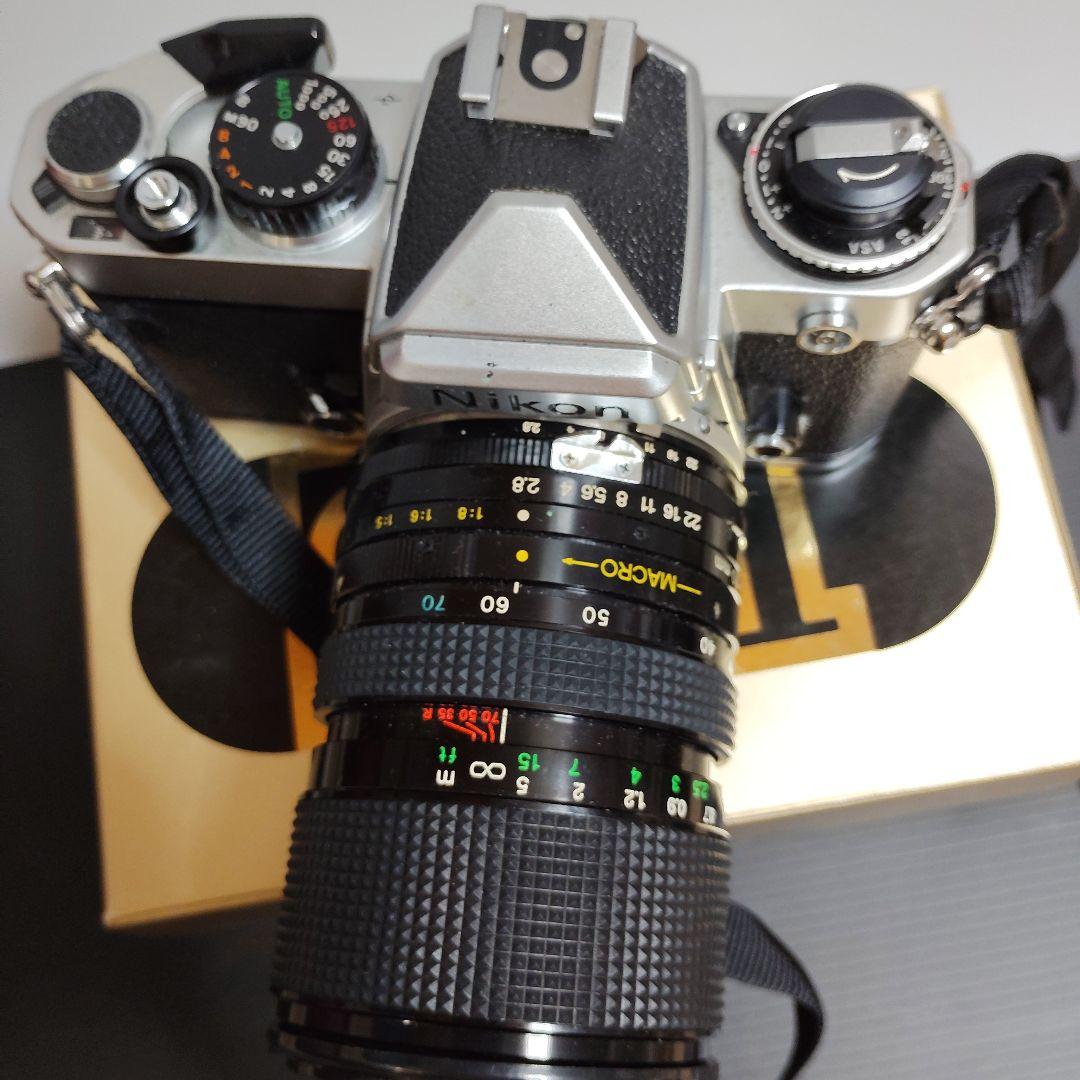 Nikon FE 一眼レフカメラ TEFNONレンズ、フラッシュ付き