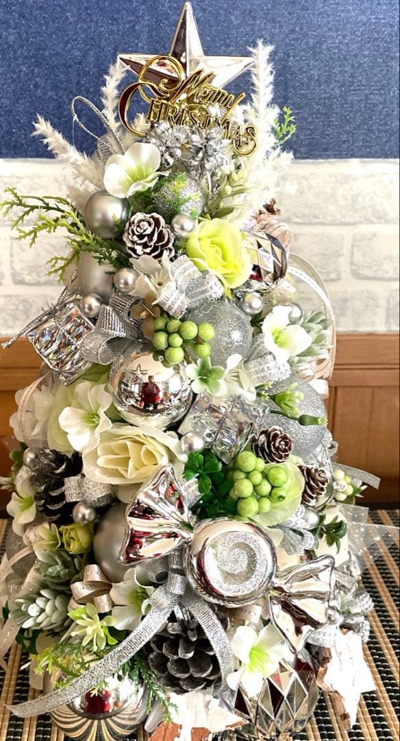 ミントグリーンのクリスマスツリー 約45センチ❣️cocc様専用❣️2点セット