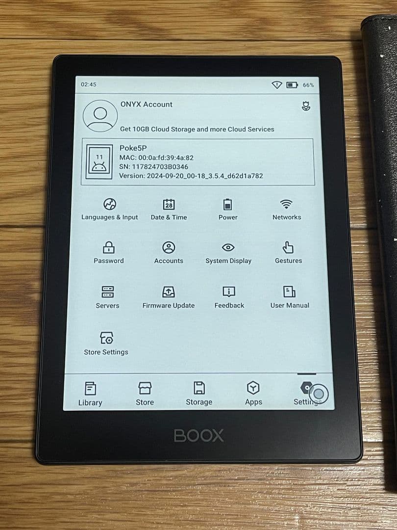 BOOX Poke5 6インチ 電子ペーパー タブレット 動作確認済み