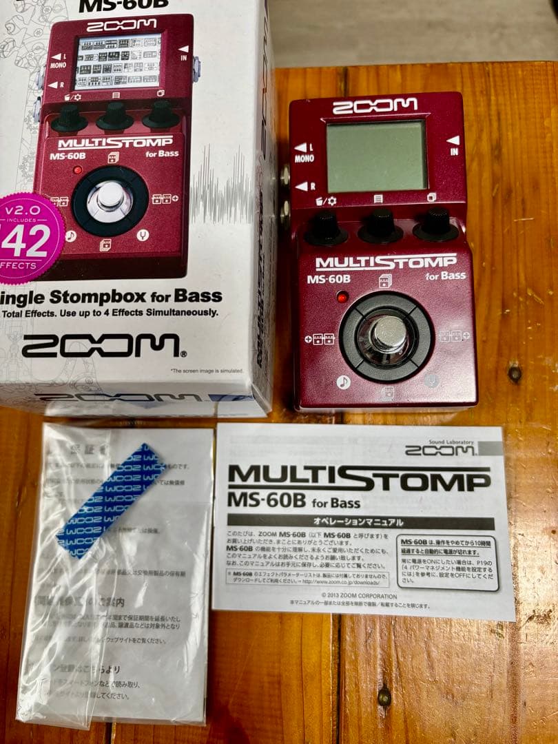 ZOOM MS-60B マルチエフェクター　マルチストンプ(箱、説明書付き) MS-60B MultiStomp Bass Pedal | ZOOM
