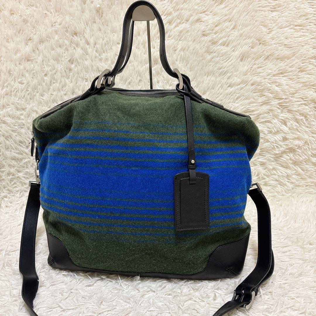 美品✨ エンポリオアルマーニ フェルト調トートバッグ 大容量 A4収納可