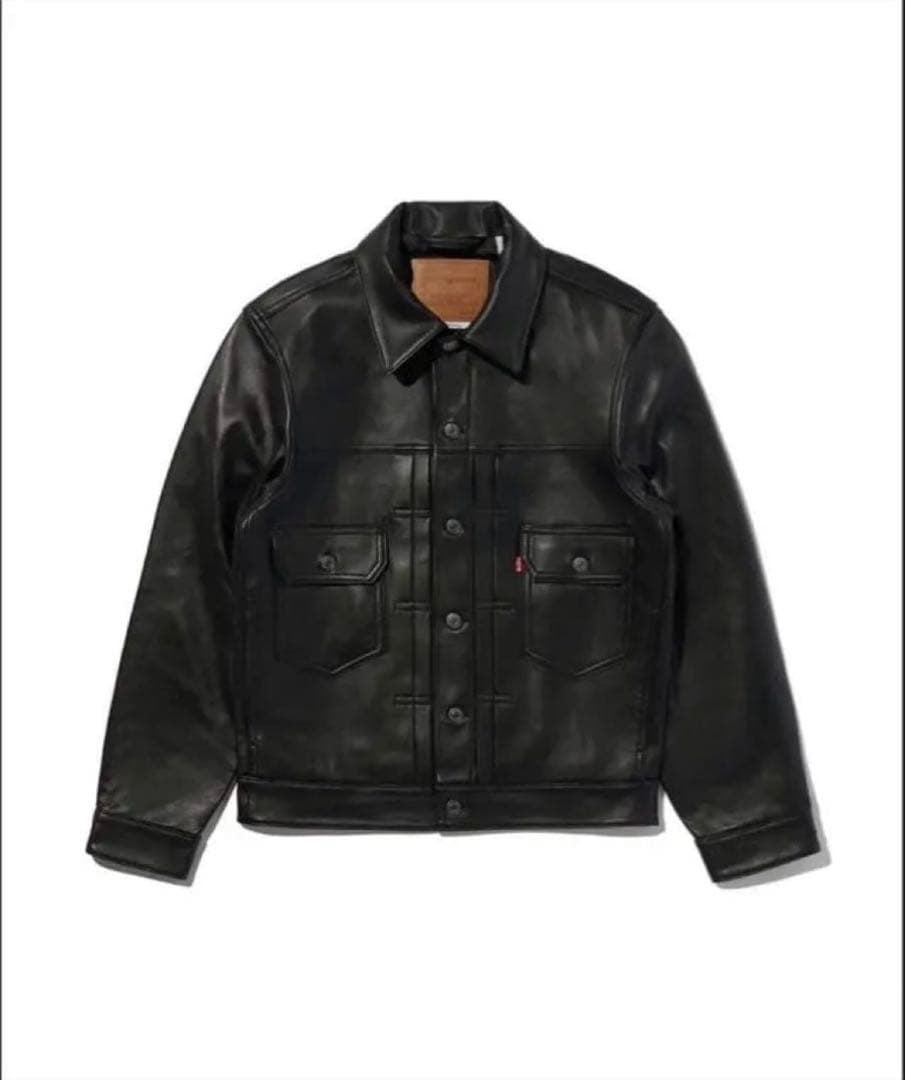 Levi's リーバイス　プレミアム　ブラック　レザー　ジャケット　ベルベルジン Levi's（リーバイス） デニムジャケット gジャン PREMIUM BLACK TYPEII