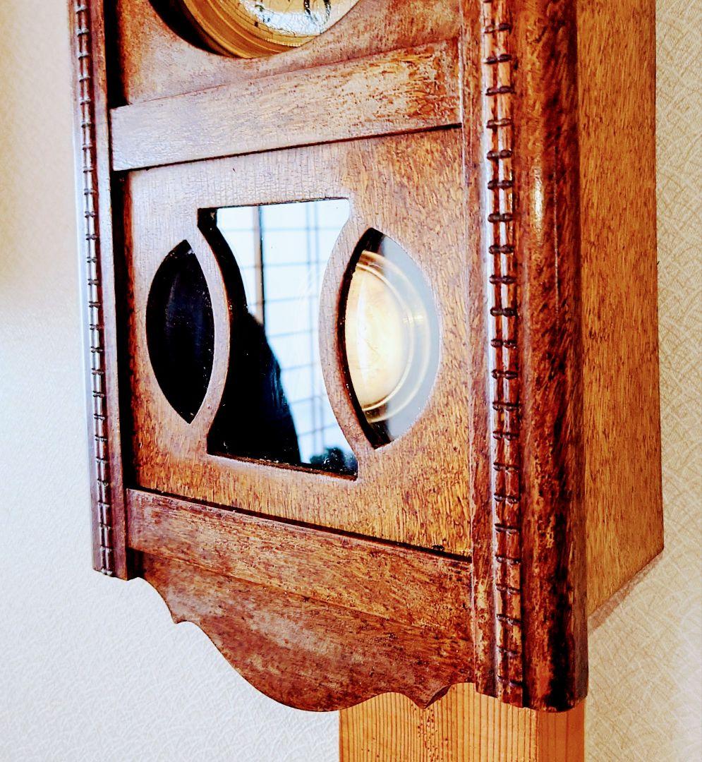 OH済完動・美品〉今津時計店EPOCH印 宮型ゼンマイ振り子掛け時計