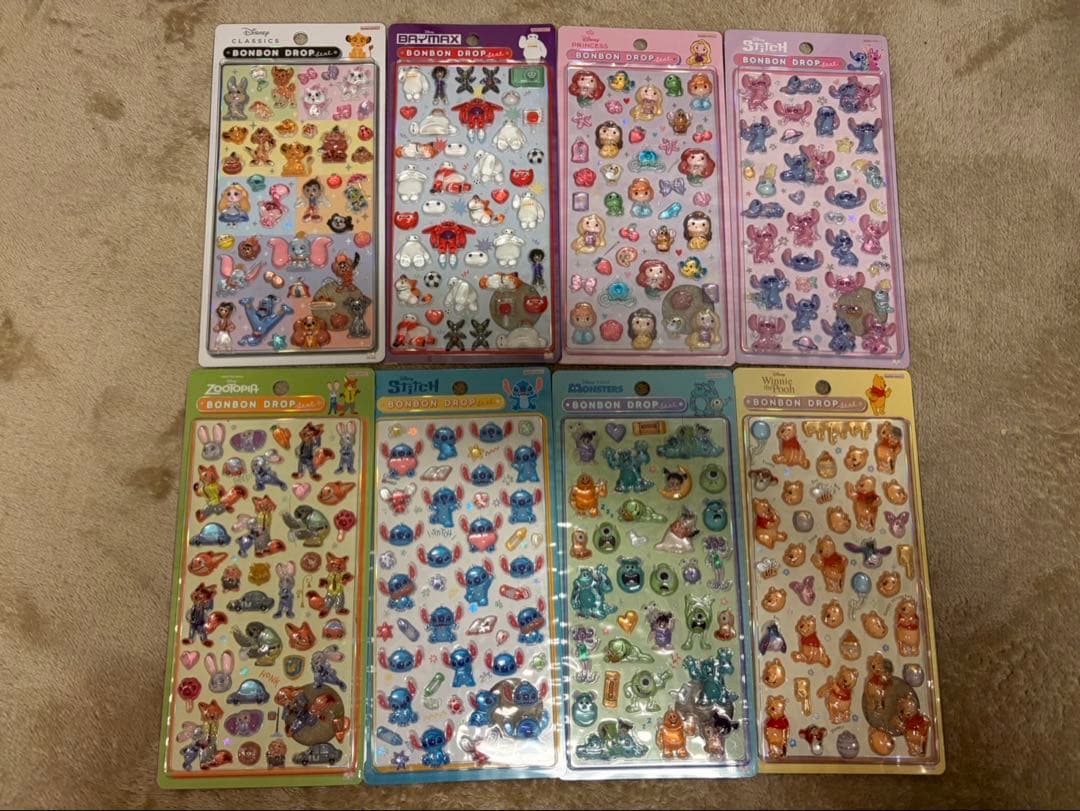 ボンボンドロップシール ディズニー 8種類 ディズニー】ボンボンドロップシールmini｜12月発売の新作全8種まとめ