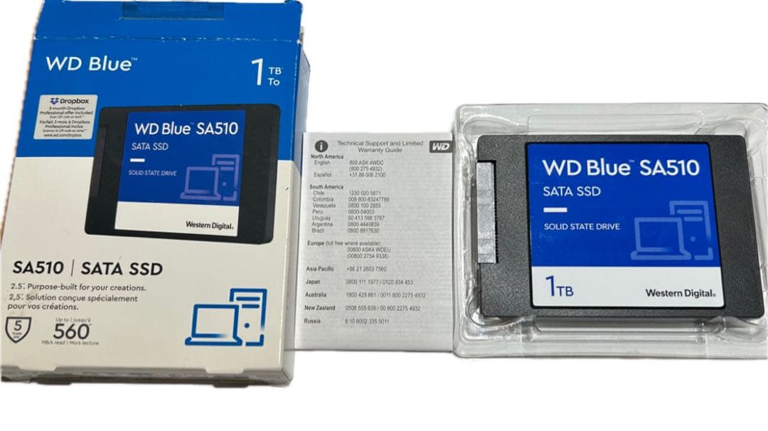 内蔵型SSD WD Blue SA510 SATA SSD 1TB 1TB WD Blue SA510 SATA SSD 2.5”/7mm Cased | Sandisk