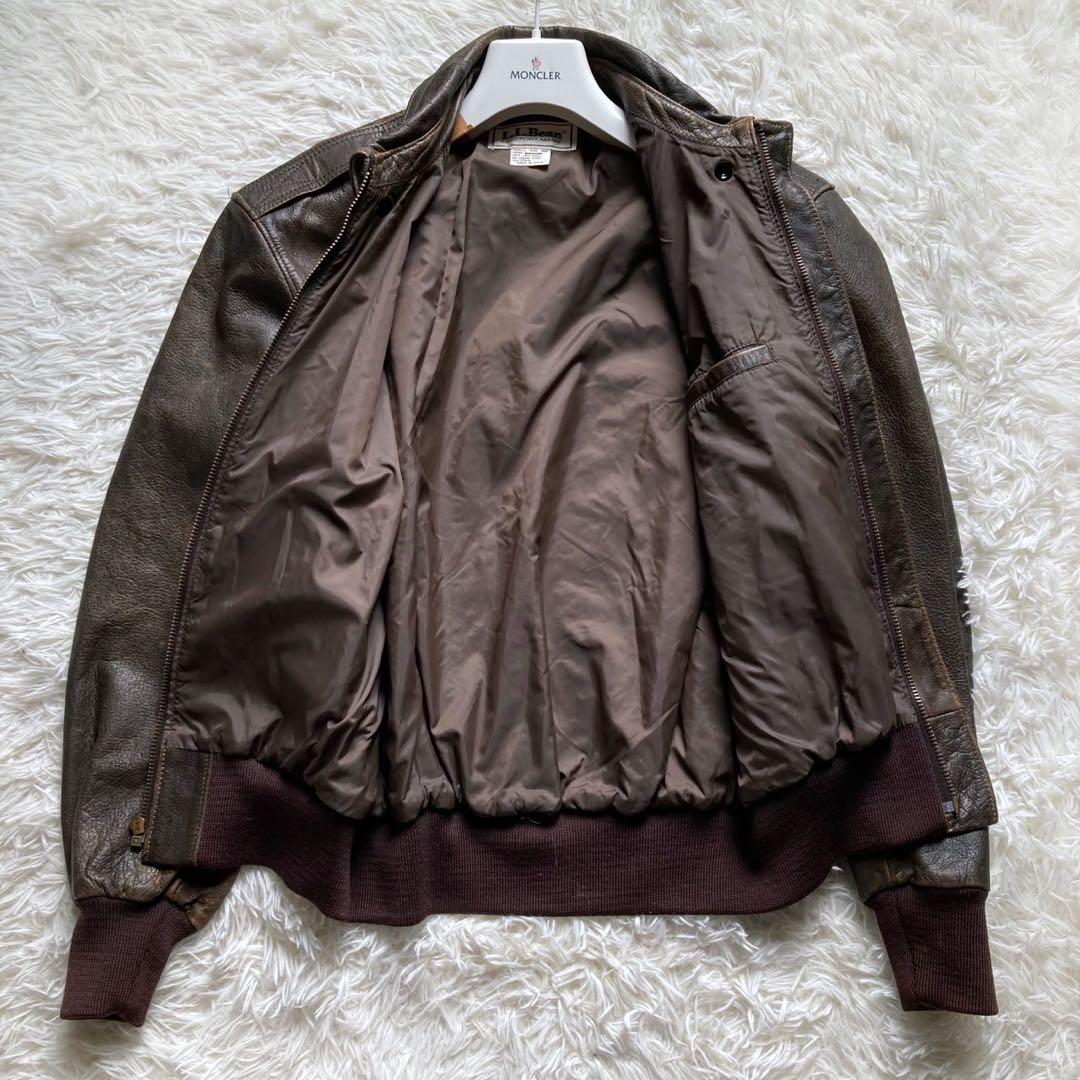 90's✨ L.L.Bean レザージャケット USA製 A-2 フライト 38 - メルカリ