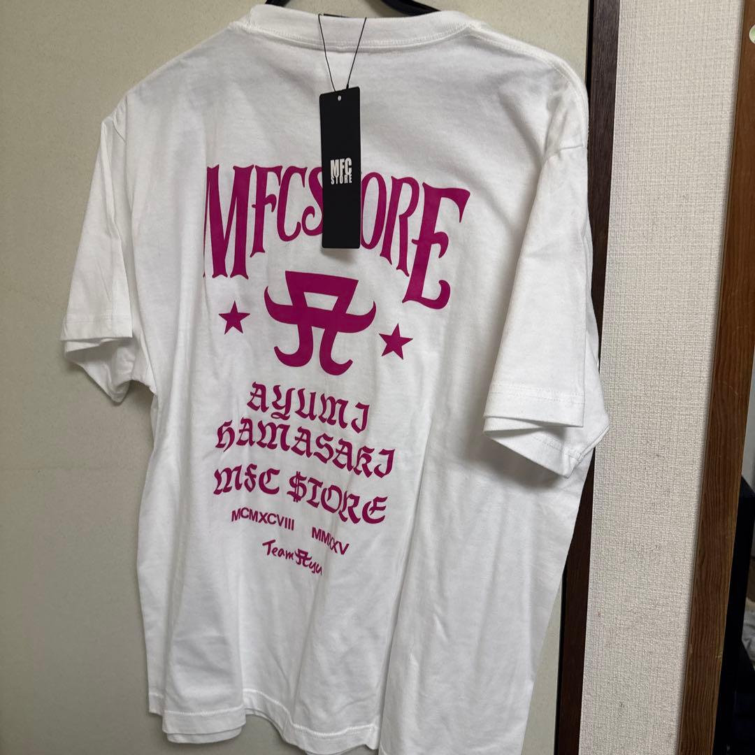 浜崎あゆみコラボMFCS STORE Tシャツ Mサイズ ホワイト/ピンク - メルカリ