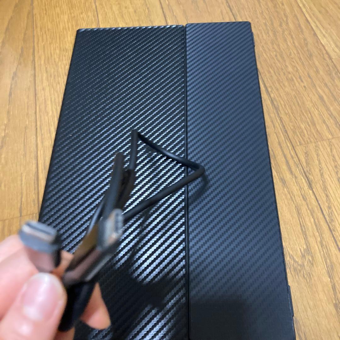 カーボンファイバー調 モニター台 USB-C接続 | 激安通販のイーサプライ