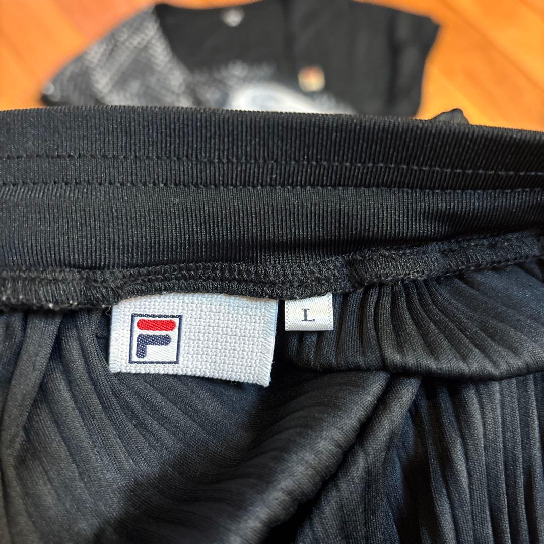 上下セット FILA テニスウェア XL ドット柄 プリーツ
