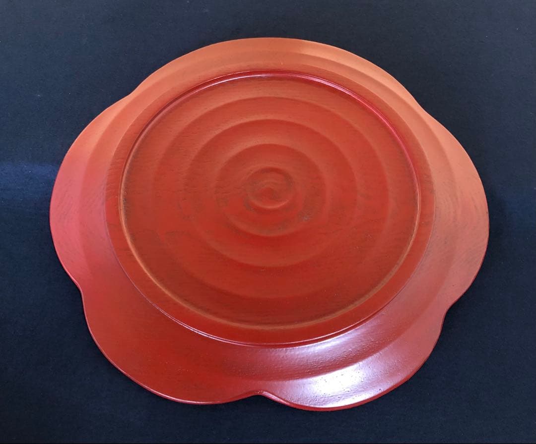 《レ》茶道具 尚古 光琳 梅形盆 塗師 好雲斎 共箱 251127お1