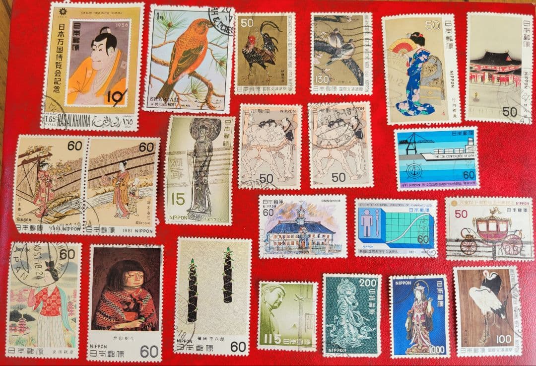 日本切手 まとめ売り 昭和記念切手 鳥 花 仏像 外国切手あり - メルカリ