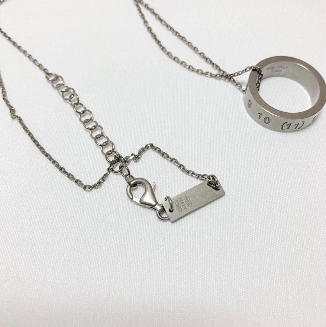 新品 25ss マルジェラ ナンバリングリングネックレス 銀シルバー
