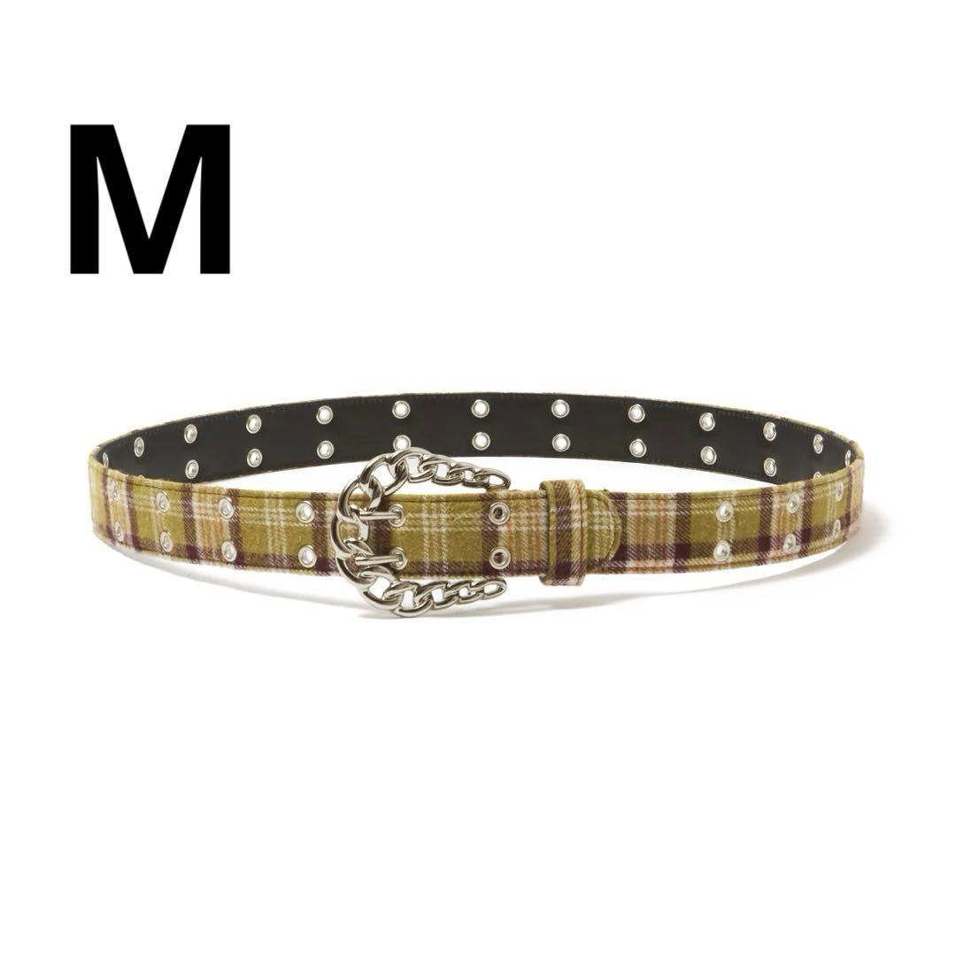 AFB FLANNEL CHECK BELT YELLOW Mサイズ パルプ PULP AFB / エーエフビー FLANNEL CHECK BELT （イエロー