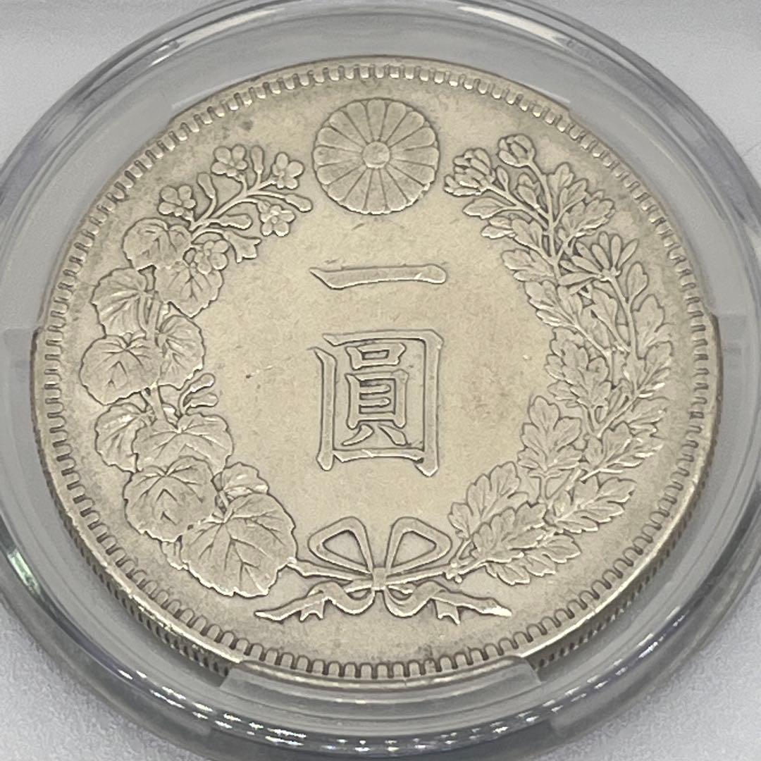 CAG CLEANED AU DETAIL 明治三十七年 新一円銀貨 新一圓銀貨 - メルカリ