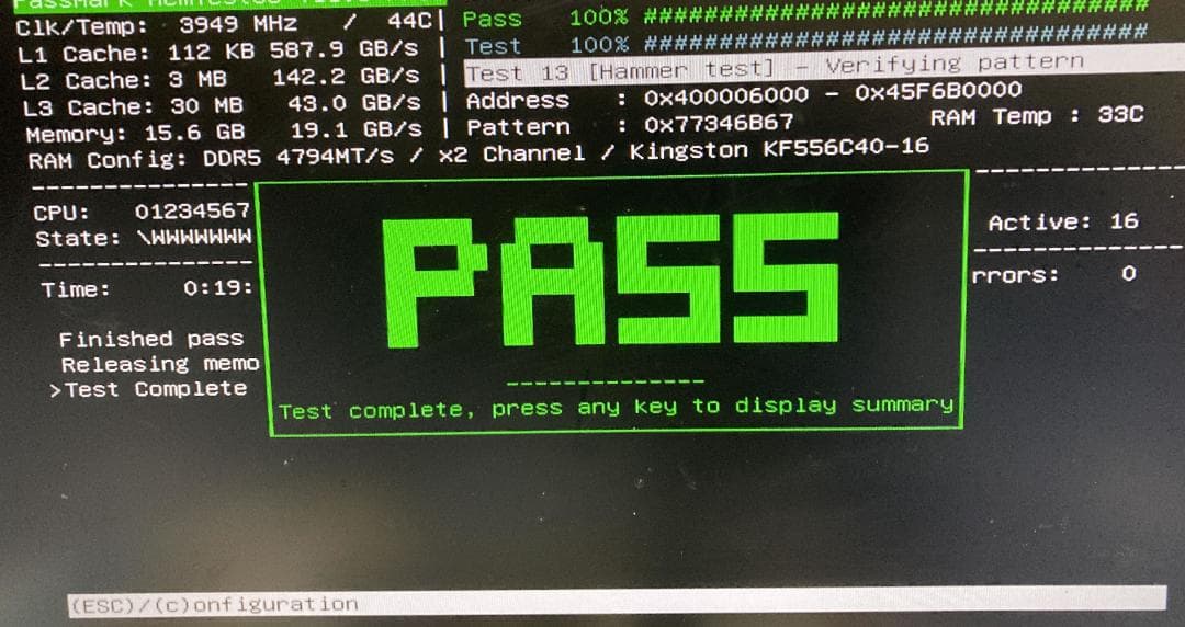 Kingston FURY Beast DDR5 5600mhz 16GB動確済