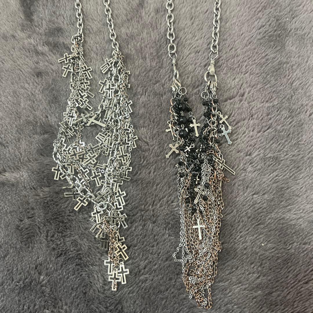 00s vkei クロスネックレスグランジ平成ゴシック opium風パンク - メルカリ