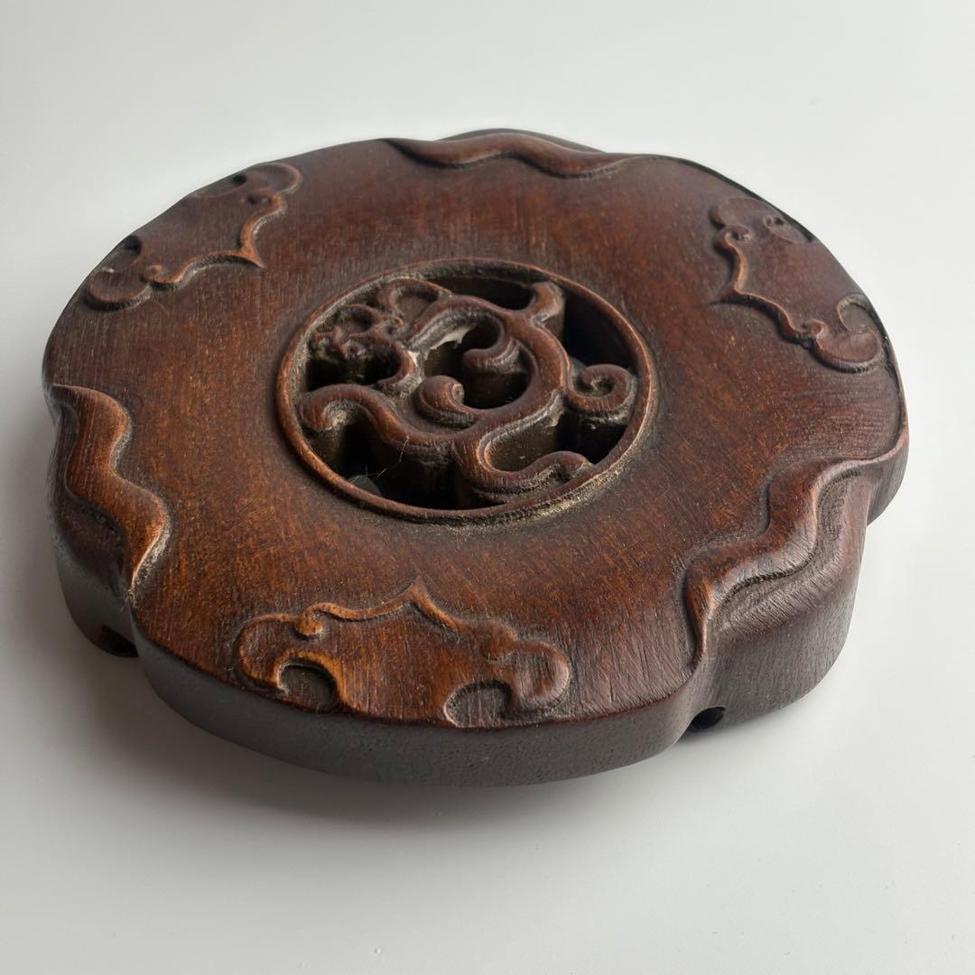 中国 ミニ 木製 花台 香炉台 置物 台座 - メルカリ