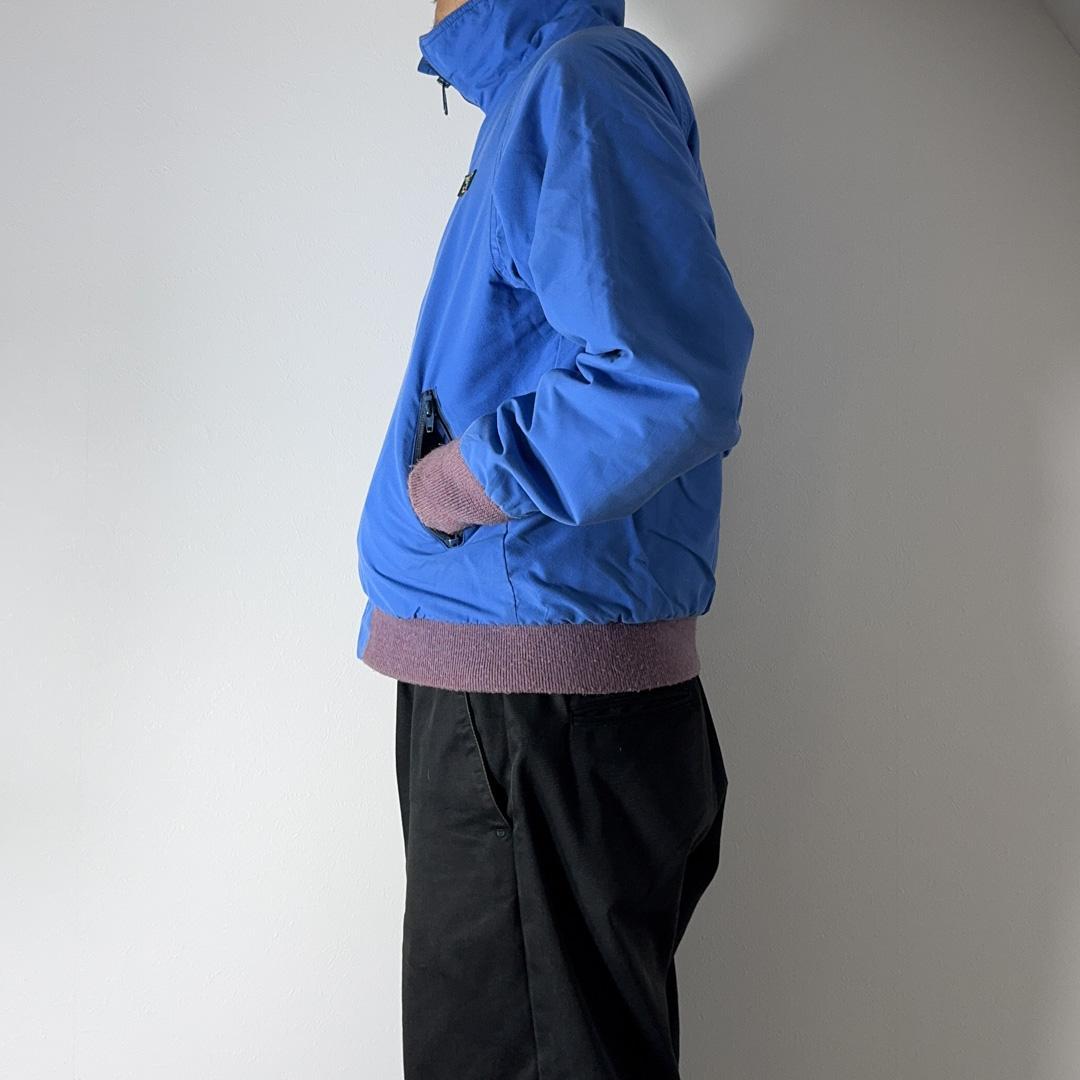 90s L.L.Bean ウォームアップジャケット 裏フリース 短丈 ブルー古着