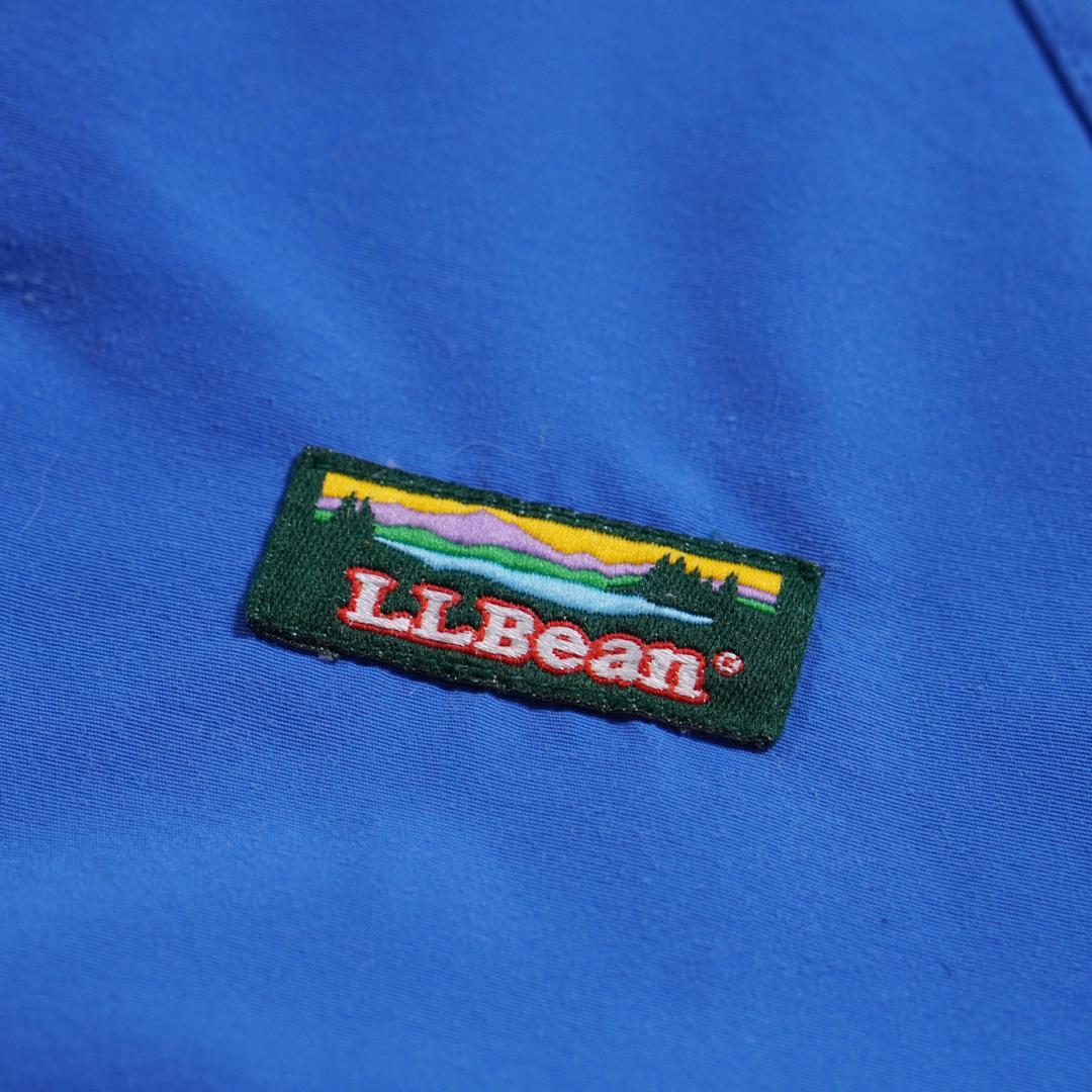 90s L.L.Bean ウォームアップジャケット 裏フリース 短丈 ブルー古着