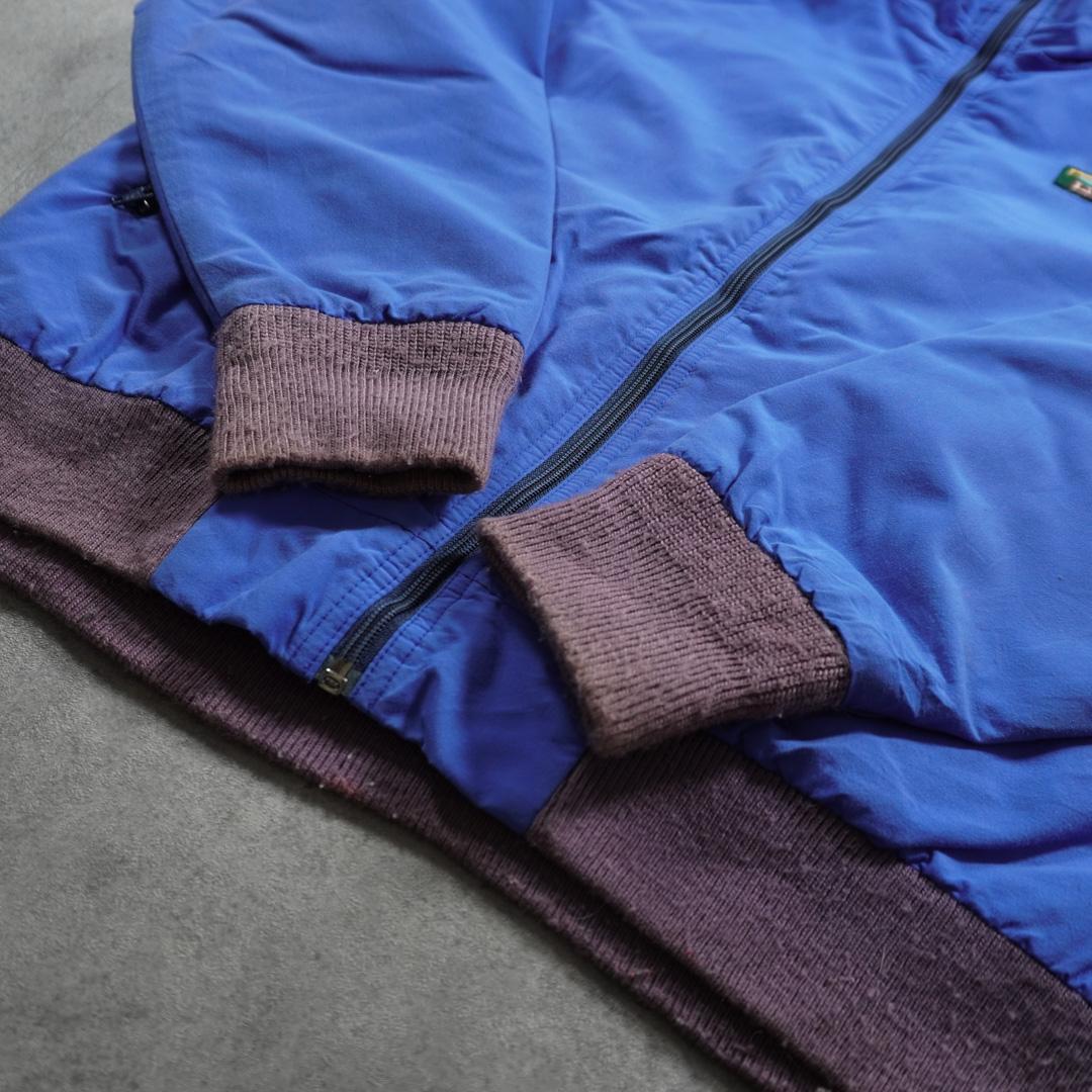 90s L.L.Bean ウォームアップジャケット 裏フリース 短丈 ブルー古着