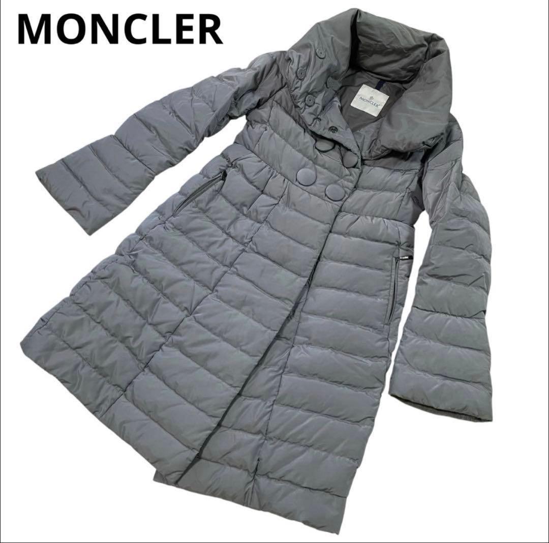 MONCLER ダウンジャケット ダウンコート レディース サイズ0 MONCLER (モンクレール) フード ナイロン フルジップ ダウンコート