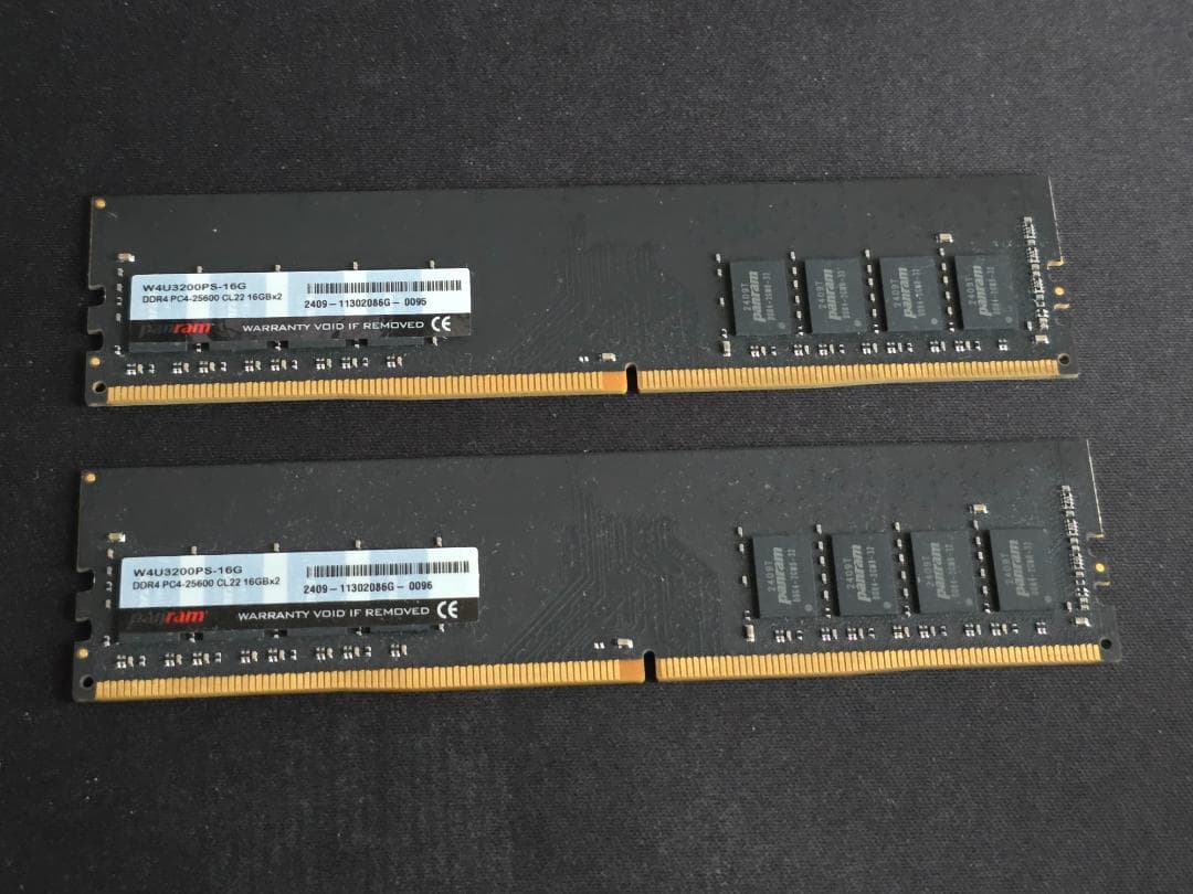 【中古】CFD Panram DDR4-3200 16GB×2枚